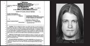 Court order protecting the Church in Las Vegas from Colby Schoolcraft (pictured); after connecting up with Marc Headley, Schoolcraft was arrested on charges of “bomb/explosives threat” and “act of terrorism.”
